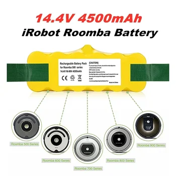 14.4V 9500mAh iRobot Roomba Baterija iRobot Roomba dulkių siurbliui 500 530 570 580 600 630 650 700 Įkraunama baterija