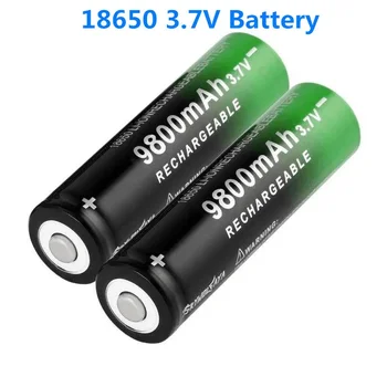 18650 Baterija Aukštos kokybės 9800mAh 3.7V 18650 Ličio jonų baterijos Įkraunama baterija žibintuvėlio žibintuvėliui Žibintuvėlis + Nemokamas pristatymas