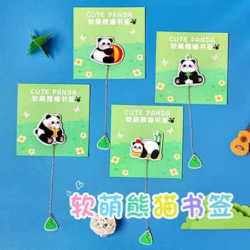 40 vnt/lotas Kawaii Panda Knygų žymės Metalinis pakabukas Segtukai Sąvaržėlės Sąvaržėlė Žymė Office mokykliniai reikmenys