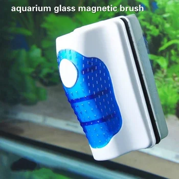 Naujas magnetinis akvariumas Žuvų bakas Stiklo dumblių grandiklio valiklis Magnetinis šepetys Akvariumo bakas Žuvų akvariumo įrankiai Plaukiojantis šepetys