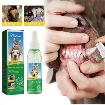 Yegbong naminių gyvūnėlių dantų valymo purškimo šuo katė naminių gyvūnėlių dantų kvapas ir kvėpavimas dėmių halitozės pašalinimas pašalinti šviežią blogą H5S4