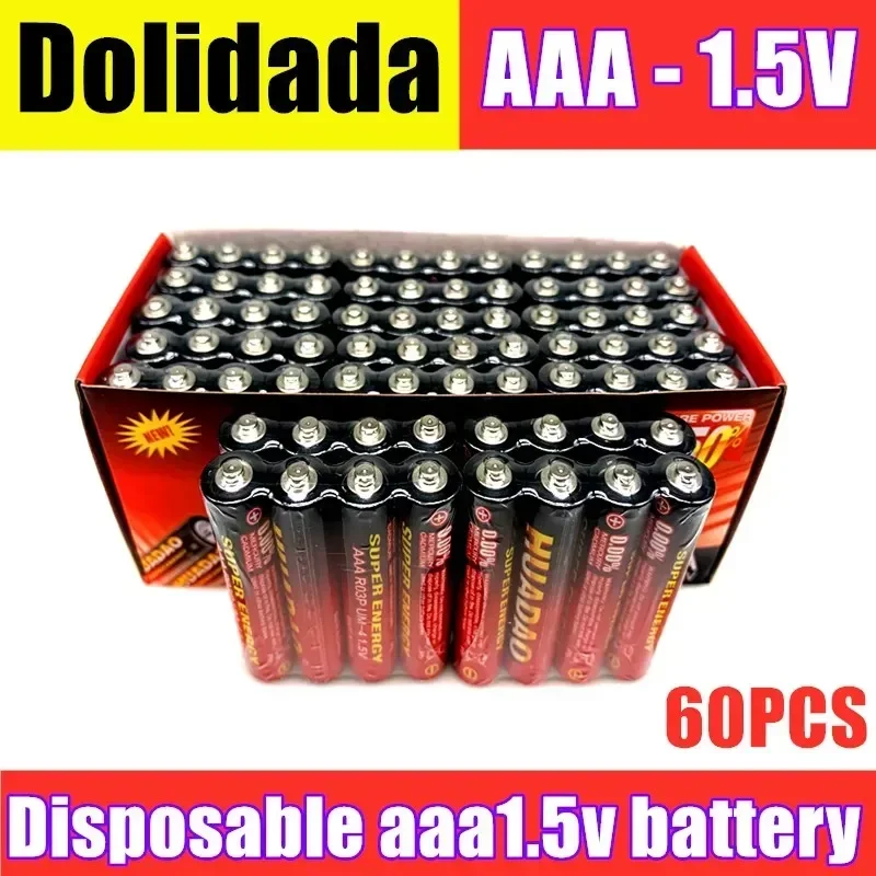 Vienkartinė baterija1.5v baterija AAA anglies baterijos saugios Stiprus sprogimui atsparus 1,5 volto AAA akumuliatorius UM4 Batery Nėra gyvsidabrio