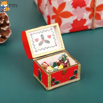 1:12 Lėlių namelis Miniatiūrinis žaislas Skrynia Kalėdų dėžutė Dekoras Lokys Vaikščiojimo lazda Arkliukas Varpas Modelis Lėlių namų dekoro aksesuarai