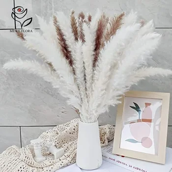 20PCS Pūkuotas Pampas Džiovintos gėlės Puokštė Bohemijos namų dekoro išdėstymas Dirbtinės gėlės Kalėdinės vestuvinės vazos dekoravimas