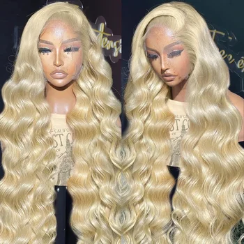 613 Honey Blonde Nėrinių priekinis perukas Žmogaus plaukai Brazilijos Remy Body Wave HD Skaidrūs 13x4 nėrinių priekiniai žmogaus plaukų perukai moterims