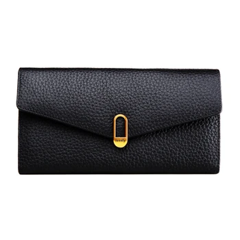 Natūralios odos piniginės moterims Prabangios dizainerės moteriškos piniginės RFID ilgos piniginės Aukštos kokybės kortelių laikiklis Sankabos krepšys