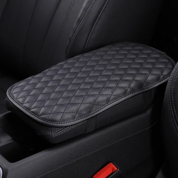 Universal Car Porankių pagalvėlės dangtelio centrinė konsolės dėžutė Pad odinė apsauga