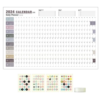 Wirebound kalendorius namų mokymo plano tvarkaraščio valdomiems blokams, 29,92x20,47in