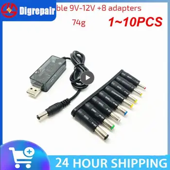 1 ~ 10PCS į nuolatinės srovės maitinimo kabelį Universalus USB į DC lizdo įkrovimo kabelis Maitinimo laido kištuko jungties adapteris maršrutizatoriaus mini ventiliatoriaus garsiakalbiui