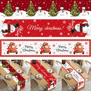 2023 Kalėdų stalo bėgikas Linksmų kalėdinių dekoracijų namų staltiesei Navidad Noel Kerst Xmas dovanos Naujieji metai 2024 Natalis