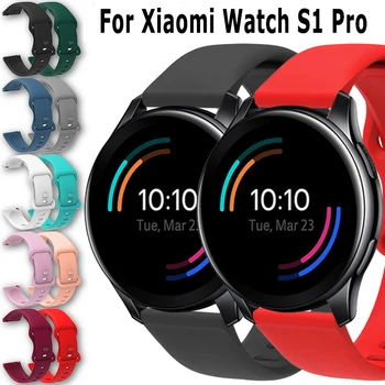 22mm juosta, skirta Xiaomi laikrodžiui S1 Pro / Active /color 2 silikoninis dirželis Mi Watch Global Version Watchband