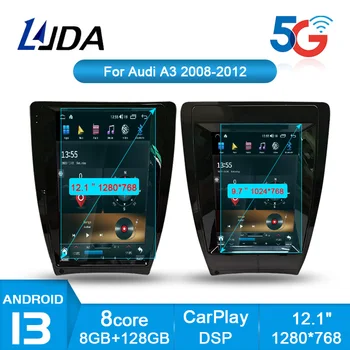 8G+128G Android 13 automobilinis multimedijos grotuvas, skirtas Audi A3 2008-2012 12.1 colių automobilių radijas GPS navigacija DSP Carplay garso ir vaizdo grotuvas