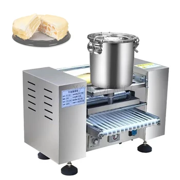 Automatinė valcuoto omleto plutos formavimo mašina Kiaušinių ritinių lakštų gamybos mašina Apvalaus sluoksnio krepinis pyragas kiaušinių odos gaminimo mašina