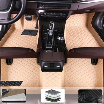 Automobilių grindų kilimėliai AUDI A6 C7 29CM 2012-2014 2015 2016 2017 Custom Auto Foot Pads Leather Waterproof Carpet Interjero aksesuarai