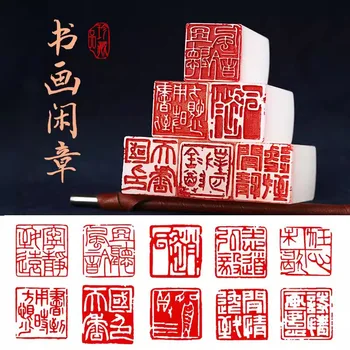 Baigta Kinijos kvadratinių antspaudų kaligrafijos tapyba Specialus skaidrus antspaudas Užrašų antspaudas Pjovimo derva Baigtas antspaudas 2,5 x 2,5 cm