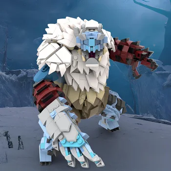 BuildMoc Sniego vaiduoklių medžiotojas Goss Harag monstrų statybinių blokų rinkinys Baltojo lokio žvėries kaladėlių žaislas vaikams Gimtadienio vaikas Kalėdų dovana