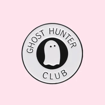 Custom Ghost Hunter Club Emalio smeigtukai Anime filmo sagė Atvartas Ženkliukai Kuprinė Animacinis filmas Gotikiniai papuošalai Dovana draugams Didmeninė prekyba