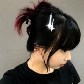 Diamond Hairpins Hair Barrette Silver Metal Side Clip Hair Clips Spicy Girl