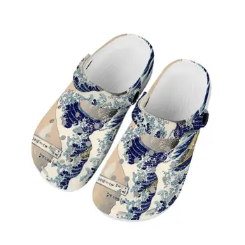 Didžioji banga prie Kanagavos Printmake Art Home Clogs Custom Water Shoes Mens Womens Teenager Shoe Garden Clog Beach Hole Slipper