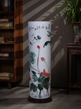 Jingdezhen keramika Grindys Didelė vaza Tapyba ir kaligrafija Slinkties cilindro studija Svetainės tapyba ir kaligrafija