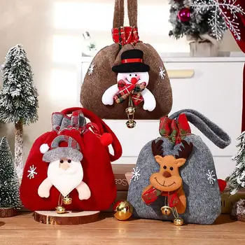 Kalėdiniai dovanų maišeliai su sutraukiamu raišteliu Dizainas Miela animacinių filmų pakuotė Tote krepšys Vakarėlio dekoravimas šventinei