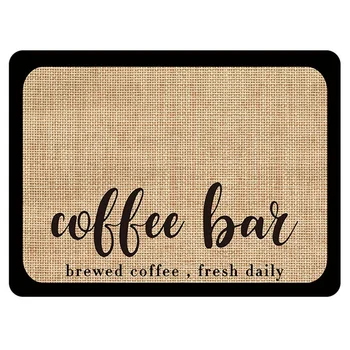 Kavos kilimėlis Kavos baro kilimėlis - paslėpkite dėmes sugeriantį guminį pagrindą, greitai džiūstantį kilimėlį, tinkantį po kavos virimo aparatu, espreso aparatu