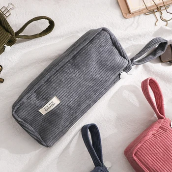 Korėjietiškas velveto kosmetikos krepšys mažas makiažo maišelis Lady nešiojamas kelioninių reikmenų krepšys Būtinas organizatorius Studentų mielas pieštukų dėklas