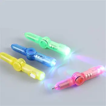 LED besisukantis rašiklis Ball Pen Fidget suktukas Rankų viršus Švytėjimas tamsioje šviesoje EDC streso malšinimo žaislai Vaikų žaislų dovana Mokykliniai reikmenys D5QC