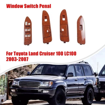 LHD vidiniai mediniai langų jungiklių skydeliai Priedai Komponentas Toyota Land Cruiser 100 FJ100 Ujz100 LC100 2003-2007