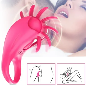 Liežuvio laižymas Makšties klitoris stimuliuoja sukimąsi Burnos vibratoriaus žiedas G taško masažas Sekso prekių parduotuvė poroms Sekso žaislai vyrams suaugusiems