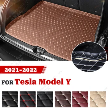 LUTEHIL High Side vandeniui atsparus automobilio bagažinės kilimėlis, skirtas Tesla Model Y 2021 2022 Custom Car Accessories Auto Interior Decoration