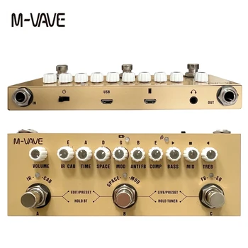 M-vave Cube BABY įkraunamas kelių efektų pedalas elektriniam akustiniam gitaros įrašymui Garso sąsajos funkcija Cuvave pedalas