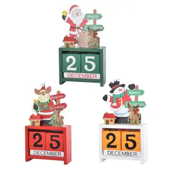 Medinis Kalėdų kalendorius Rankų darbo daugiafunkcinė dekoracija Unikalus dizainas Tobula kalėdinė dovana Mielas animacinis filmas Elnias Žavingas