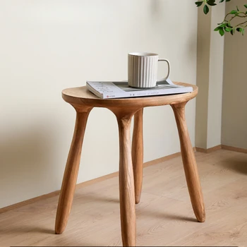 Medžio masyvas Kūrybinė kėdė Medinė taburetė Lengva ir tvirta kėdė Kėdė Modernus minimalistinis makiažas Kėdė Patogūs baldai