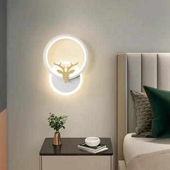 minimalistiniai sieniniai šviestuvai miegamojo naktinė lempa paprasta moderni kūrybinė svetainė TV foninė sieninė lempa koridoriaus praėjimo laiptų lempa