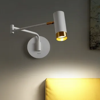 Modernūs LED sieniniai šviestuvai Sulankstomas sukimasis Pritemdomas sieninis apšvietimas Skaitymo lemputė miegamajame Vidaus namų dekoro apšvietimas Sienų apmušalai