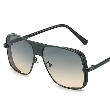 Nauja stilingų kvadratinių akinių nuo saulės tendencija Asmenybė Punk stiliaus metalinis veidrodis koja akiniai nuo saulės vairavimo atspalviui