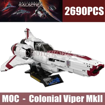 Nauji tarpžvaigždiniai kosminiai karai Battlestar Galactica Colonial Viper MKII MOC-9424 statybiniai blokai Bricks Kid žaislinė kalėdinė dovana
