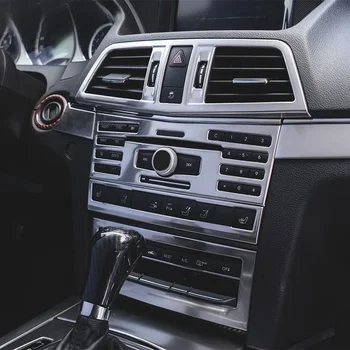 Nerūdijančio plieno centrinės konsolės oro kondicionieriaus CD skydo apdailos dangtelio apdaila Mercedes Benz E klasės kupė W207 C207 2009-13