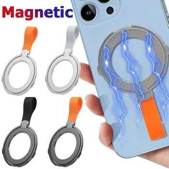 Nuimamas mobiliojo telefono stovo magnetinio mobiliojo telefono žiedo laikiklis, skirtas Magsafe 360 sukimosi stovams su silikoniniu pirštų kilpos dirželiu