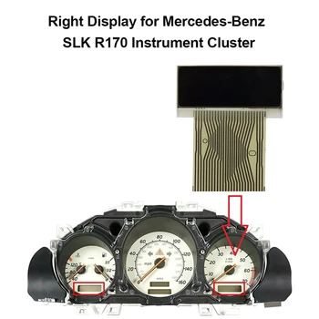 Prietaisų skydelio LCD ekranas, prietaisų skydelio ekranas, skirtas Mercedes Benz C klasei W202 E klasei W208 CLK W210 SLK 170 dešinėn