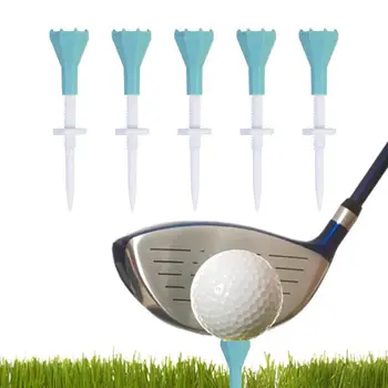 Profesionalūs golfo trišakiai 5vnt Limit golfo kamuoliukų kaiščiai golfo treniruočių įrankis su minkšta gumine galvute aikštelėms ir vairavimo diapazono kilimėliai