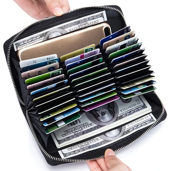 Rfid 36 lošimo automatų piniginės padalijimas Solidi moteriška piniginė Verslo kredito kortelių laikiklis, blokuojantis apsaugą nuo vagystės Telefono krepšys Didelė talpa