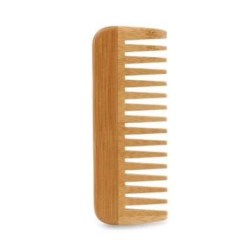 RXJC Natūralios bambuko plačios dantų šukos, susivėlusios antistatiniai garbanoti plaukai moterims vyrams