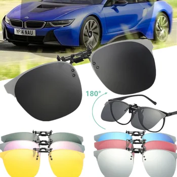 Senoviniai kvadratiniai akiniai Poliarizuotas klipas ant akinių nuo saulės Vyrai Fotochrominiai automobilio vairuotojo akiniai Naktinio matymo akiniai Anti Glare