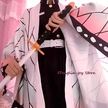 Shinobu Kochou Cosplay kostiumas Anime Cosplay Kimono apsiaustas Kisatsut uniforma Helovino kostiumo drabužiai