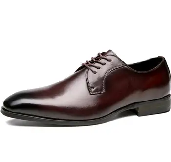 Tarpvalstybinis 2020 m. naujas odinis viršutinis sluoksnis verslo oficialūs odiniai batai vyrams biuro džentelmenų batai a6