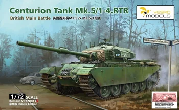 VESPID VS720017 1/72 Centurion Tank Mk.5/1-4.RTR British MBT Deluxe Edition 3D Print Centurion Gunmantlet drobės viršelis