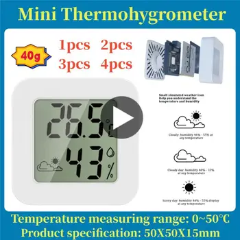 Vidinis mini termometras Higrometras Svetainė LCD skaitmeninis temperatūros drėgmės matuoklio jutiklis Orų stoties matuoklio įrankis
