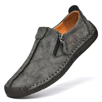 Vyriški laisvalaikio odiniai batai Patogūs neslystantys plokšti batai Minkšti odiniai batai Karštas pardavimas Nemokamas didelio dydžio vyriškų batų pristatymas